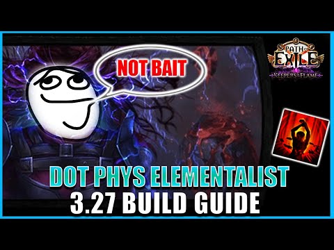 Видео: [PoE 3.27] Physdot Elementalist (Exsang/Reap/CF) Настройка лиги старта