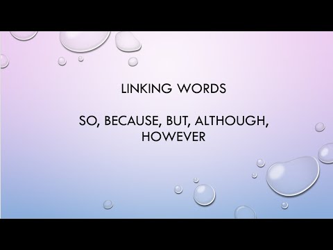 Видео: Beginner. Связующие слова so, because, but, although