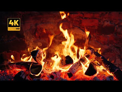 Видео: Натуральный камин 4K у старого монастыря 🔥Чистые потрескивающие звуки 📺 12-часовой