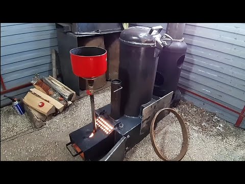 Видео: Сварил Печь-буржуйку на отработке и дровах Испытания "Шайтан машины"