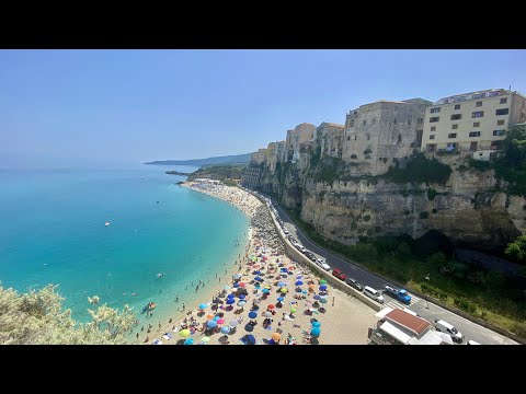Видео: #4 Италия, смотровая Capo Vaticano, шикарный пляж, мороженое Tartufo, Калабрия, июнь 2023