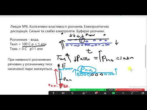 Видео: Фіз і кол хімія. Лекція. Колігативні властивості розчинів. Ступінь та константа дисоціації