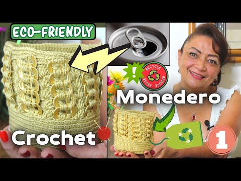 Видео: Вязаный крючком кошелек ♥ Экологически чистый l Шаг за шагом!