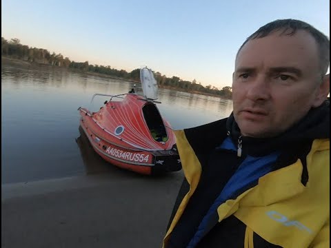 Видео: псих одиночный сплав на катере из лодки пвх
