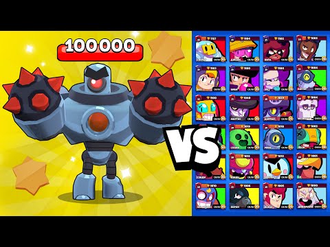 Видео: КАКОЙ БРАВЛЕР БЫСТРЕЕ ВСЕХ СМОЖЕТ НАНЕСТИ РОБОТУ 100К УРОНА?! BRAWL STARS