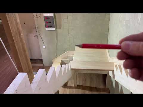 Видео: Лестница в загородный дом 6 часть