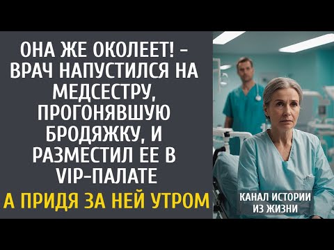 Видео: Она же околеет! - врач напустился на медсестру, прогонявшую бродяжку, и разместил ее в VIP-палате…