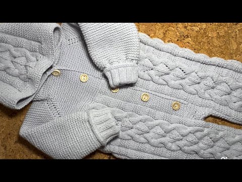 Видео: МК. Детский комбинезон. Вязание спицами. 1 часть. 
