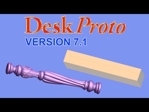 Видео: DeskProto 7.1 Обработка балясины (квадратная заготовка, спираль)