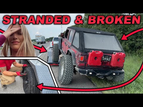Видео: Застрял! Джип и прицеп сломаны — не повезло!