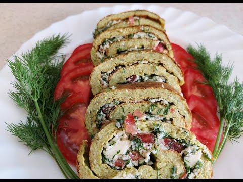 Видео: кабачковий рулет з начинкою  zucchini rol with filling