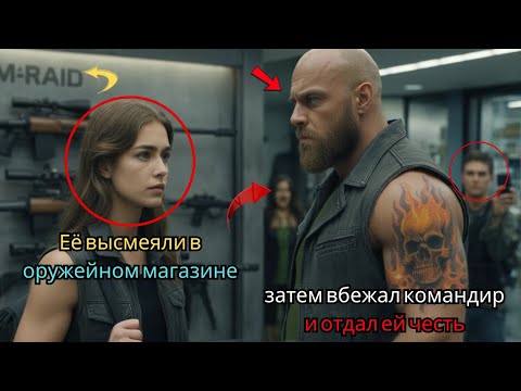 Видео: Её высмеяли в оружейном магазине — затем вбежал командир и отдал ей честь.