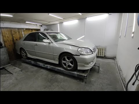 Видео: Toyota Mark ll после ДТП, замена рамки радиатора, покраска!