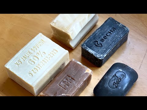 Видео: Cutting laundry soap | cutting tar soap🤎🤎🤎 | резка хозяйственного мыла | резка дегтярного мыла 🤎