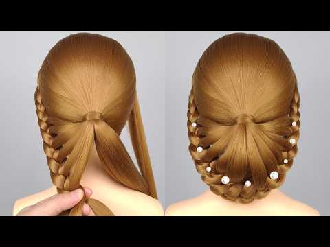 Видео: Простые и стильные прически с пучком | Простые и красивые прически | Прически для девочек