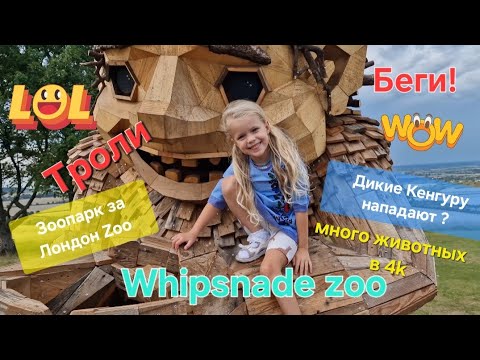 Видео: Путешествие🎯 Зоопарк Whipsnade zoo🦒🐘 Жирафы, слоны, кенгуру и Тролли | Happy Vlana---📝 