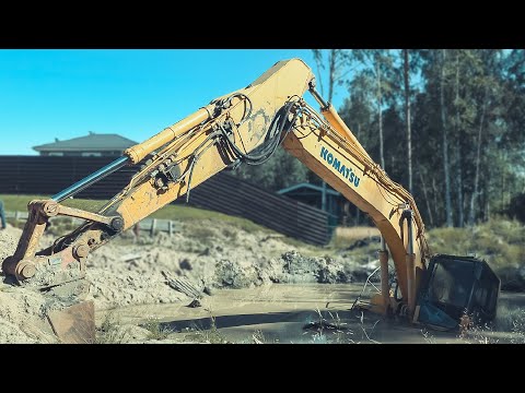 Видео: Экскаватор Komatsu PC290. The story of excavator Komatsu PC290. One whole year under the water.