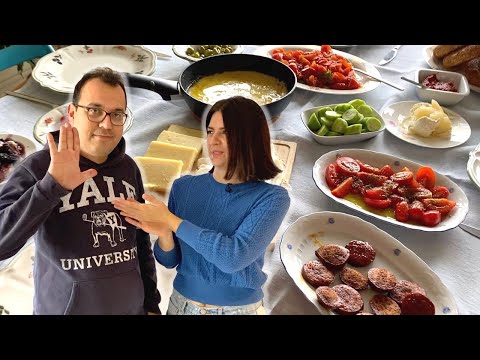 Видео: МУЖ ГОТОВИТ ТУРЕЦКИЙ ЗАВТРАК. ЭТО НЕРЕАЛЬНО ВКУСНО! ТОП 5 БЛЮД НА ТУРЕЦКОМ СТОЛЕ