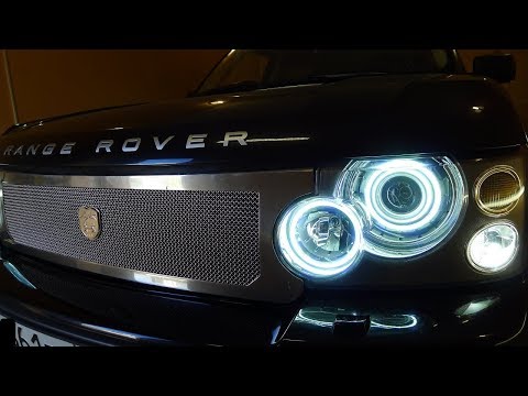 Видео: Land Rover Range Rover замена ангельских глазок в фаре  Тюнинг фар