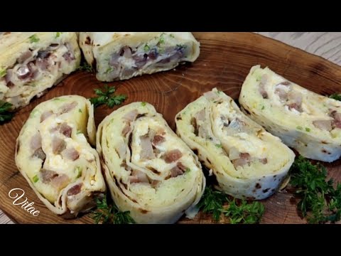 Видео: РУЛЕТ из ЛАВАША с СЕЛЁДКОЙ и КАРТОШКОЙ/LAVASH ROLL with HERRING and POTATOES 
