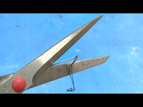 Видео: НОЖНИЦЫ как БРИТВА за одну минуту! РЕЖУТ ДАЖЕ ИГЛЫ!