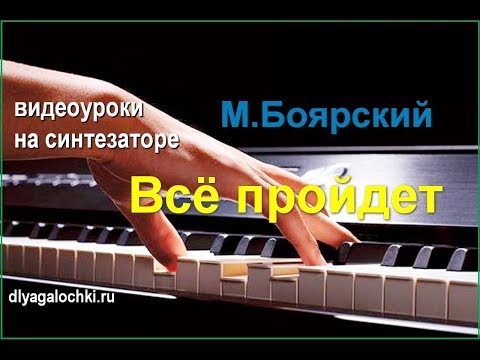 Видео: Видеоурок на синтезаторе Боярский Все пройдет