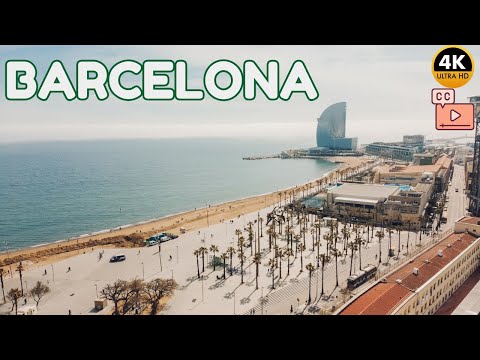 Видео: Барселона, Испания 🇪🇸 Пешеходная Экскурсия 4K HDR и Отель Eurostars Grand Marina (с Субтитрами)