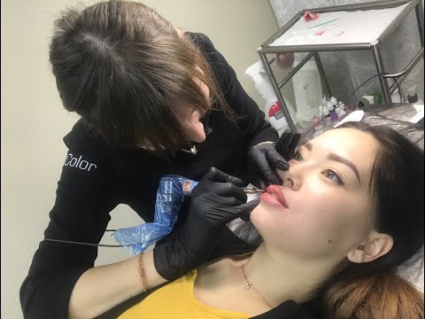 Видео: ПЕРМАНЕНТНЫЙ МАКИЯЖ: Стрелки на веках👁 и Губы 👄 | ВСЯ ПРОЦЕДУРА от А до Я