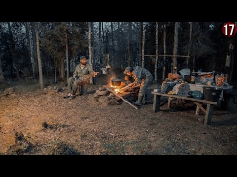 Видео: Сломался мотор, нашли избу, дикая рыбалка, выживаем как можем. Жить на севере, как это? Горит тайга.