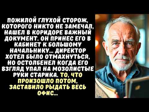 Видео: ГЛУХОЙ СТОРОЖ вернул ДИРЕКТОРУ потерянный документ, а когда тот увидел его руки, остолбенел...