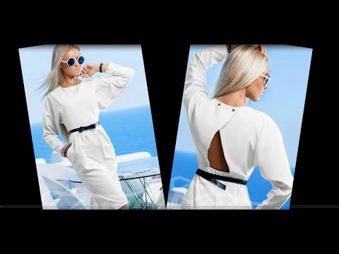 Видео: Платье отрезное с цельнокройным рукавом.  Моделируем.