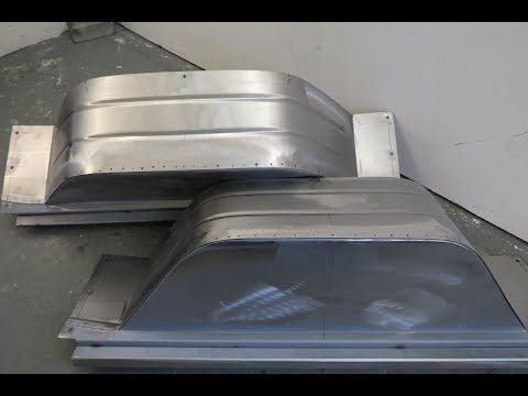 Видео: Кузовные панели автомобиля, изготовленные вручную методом прокатки без искажений, задние колёсные...