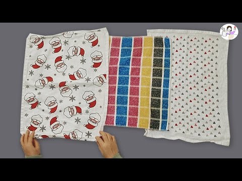 Видео: [Сделай сам] Кухонные полотенца, которыми вы не пользуетесь, тоже являются произведениями искусства.