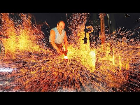 Видео: Ковка самого острого в мире ножа для тунца - Как выковать стальной плакированный нож для тунца
