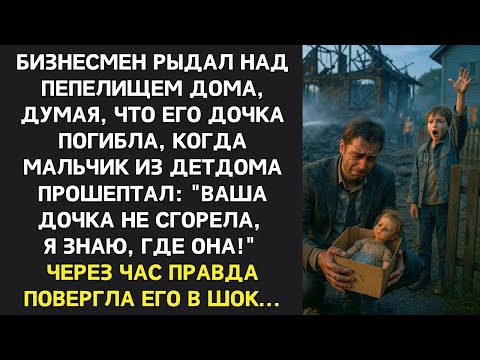 Видео: Бизнесмен рыдал над пепелищем дома, потеряв дочь, когда беспризорник крикнул： “Я знаю, где она!”