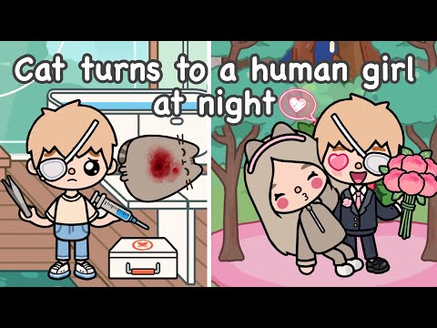 Видео: Ночью кошка превращается в девочку 🐱🌙💕 | Toca Boca | История жизни Toca
