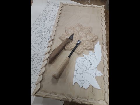 Видео: Нарды резьба центральной розетки.