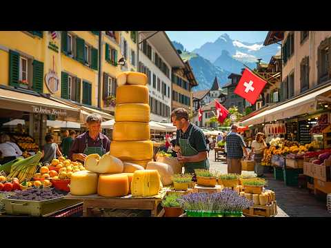 Видео: Утренний фермерский рынок в Берне 🇨🇭 | Пешеходная экскурсия по самому красивому городу Швейцарии