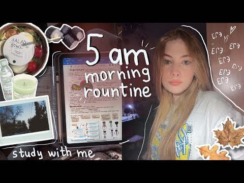 Видео: моя неделя учебы с 5 утра & study with me | grwm