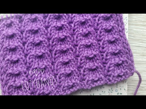 Видео: Простой и легкий узор спицами Колокольчики/ Для свитера, шапки, жилета