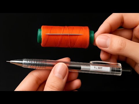 Видео: Как вдеть нитку в иголку за 1 секунду, легко для пожилых людей❗