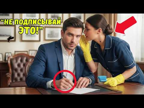 Видео: Бедная уборщица прошептала миллионеру: «НЕ ПОДПИСЫВАЙ ЭТО», и то, что он сделал, удивило всех