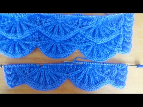 Видео: Узор спицами АЛСАЦИЙСКИЕ ГРЕБЕШКИ. Knitting Patterns