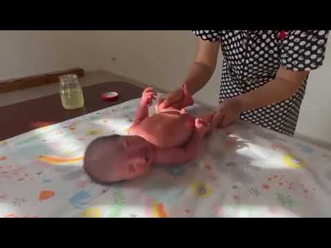 Видео: Жана туылган балага массаж жасау