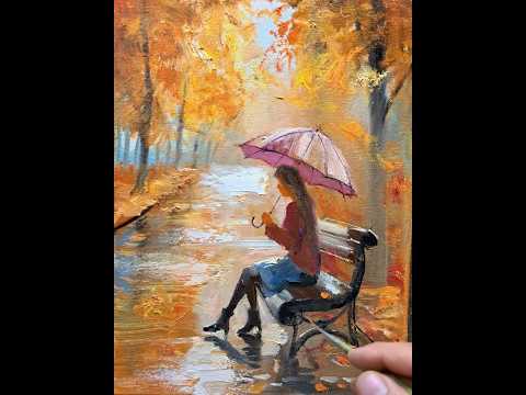 Видео: Осень-Autumn  #oilpainting #art #painting #art #howtopaint #learntopaint