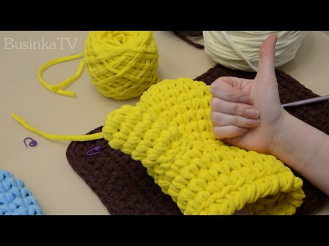 Видео: Варежка-прихватка для кухни из т-пряжи (мастер-класс)