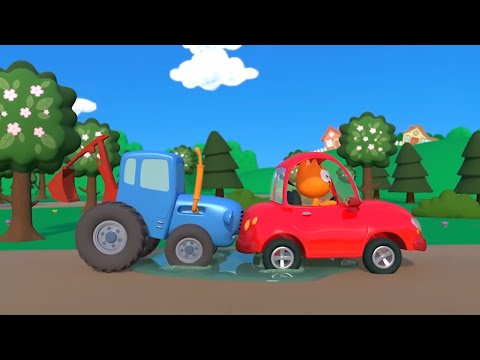 Видео: Песенки про тракторы, машинки, цвета и животных - Котэ в 3D - Веселые мультики для детей