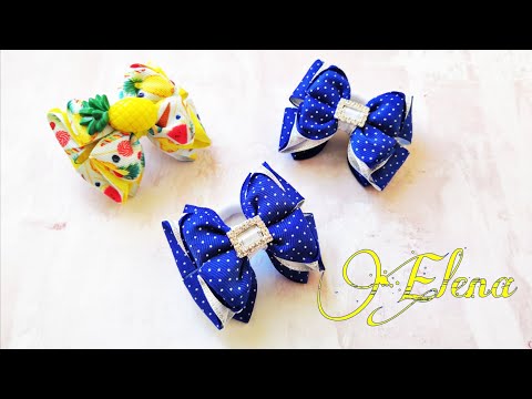 Видео: Бантики из репса 2,5см. Размер бантика 7см. Ribbon bows 2,5cm.