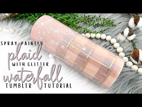 Видео: Мастер-класс по созданию стакана-водопада с блестками, окрашенного распылением в клетку l DAM Fan...