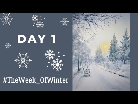 Видео: Как нарисовать зимний лес акварельными красками | День 1 из #TheWeek_OfWinter